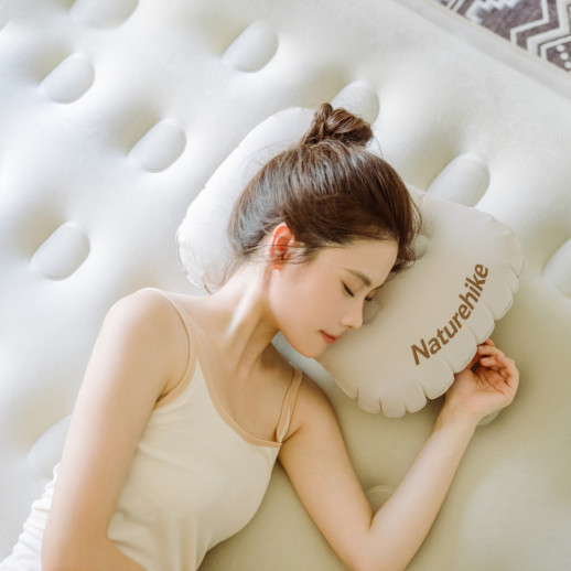 Подушка надувная ультралегкая Naturehike NH17T013-Z, 42х32 см, бежевая