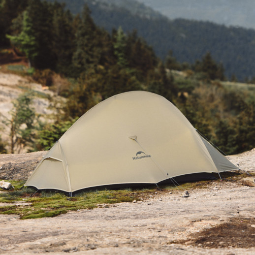 Палатка сверхлегкая двухместная Naturehike Cloud Up Pro CNK2350WS020, 20D, песочная