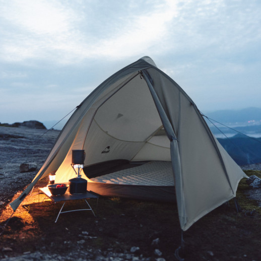 Палатка сверхлегкая двухместная Naturehike Cloud Up Pro CNK2350WS020, 20D, песочная