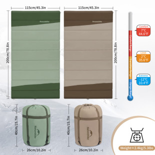 Спальный мешок двухместный Naturehike CNK2300019, коричневый