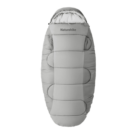 Спальный мешок овальный Naturehike PS200 CNK2350WS026, серый
