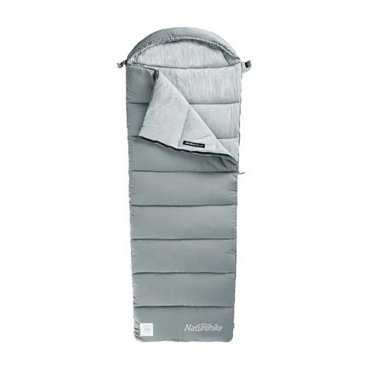 Спальник с капюшоном Naturehike M180 NH20MSD02, левый, серый (6975641886655)
