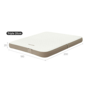 Самонадувающийся матрас, трехместный, со встроенной помпой Naturehike CNK2450WS040, 250 мм, серый
