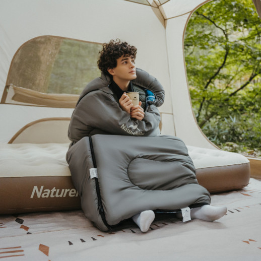 Спальный мешок с капюшоном Naturehike Clear Sky CNK2450WS042, серый