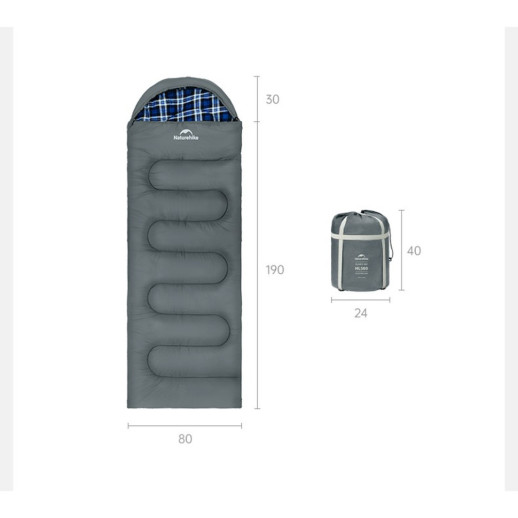 Спальный мешок с капюшоном Naturehike Clear Sky CNK2450WS042, серый