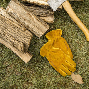 Перчатки кожаные Naturehike NH20FS041, размер L, желтые