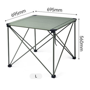 Складной стол Naturehike CNK2450JJ013, L, алюминий, серый