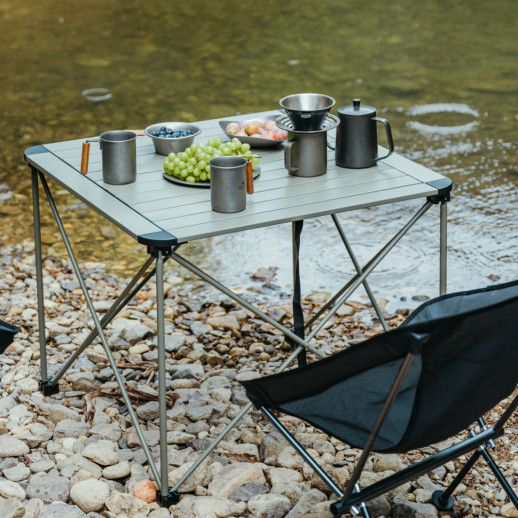 Складной стол Naturehike CNK2450JJ013, L, алюминий, серый