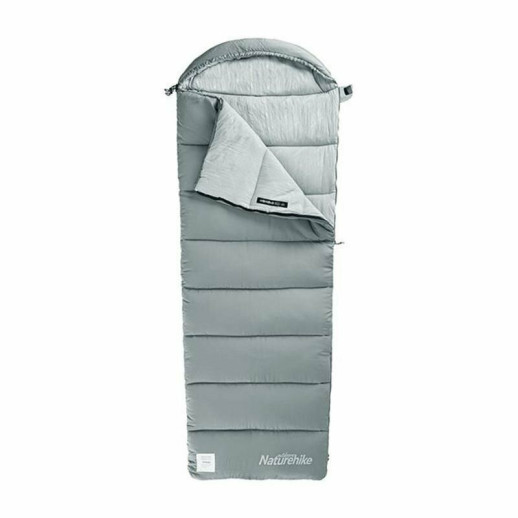 Спальник с капюшоном Naturehike M400 NH20MSD02, (1°C), правый, серый (6927595776056)