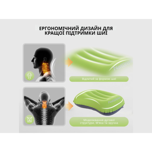 Надувная подушка Naturehike Ultralight TPU green NH17T013-Z