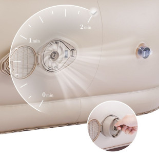 Надувной матрас двойной с подголовником Naturehike CNK2300DZ020, бежевый