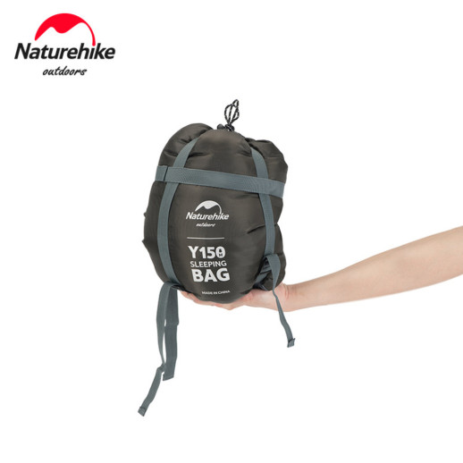 Спальник с капюшоном и закругленным дном Naturehike Y150 NH21MSD08 левый, темно-голубой