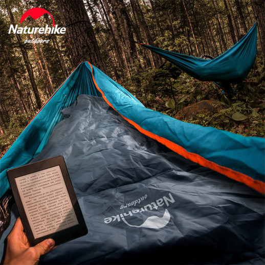 Спальник с капюшоном и закругленным дном Naturehike Y150 NH21MSD08 левый, темно-голубой