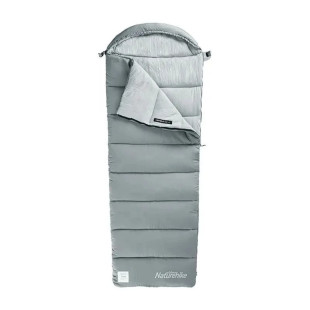 Спальный мешок с капюшоном с обычным мешком для хранения Naturehike M300 CNK2350WS023, серый, правый