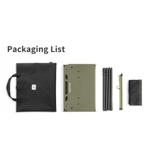 Складной стол Naturehike CNK2450JJ025, 60х40 см, алюминий, оливковый