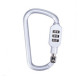 Карабин-замок с кодом Naturehike Travel D-type lock S-9D серебристый