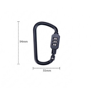 Карабин-замок с кодом Naturehike Travel D-type lock S-9D серебристый