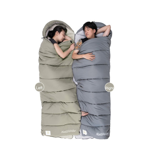 Спальный мешок с капюшоном Naturehike M300 NH20MSD02, зеленый, правый