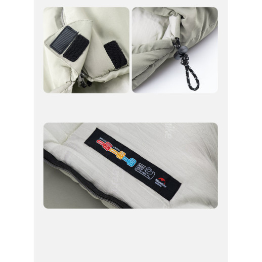 Спальный мешок с капюшоном Naturehike M300 NH20MSD02, зеленый, правый