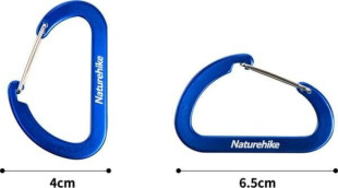 Карабин многофункциональный Naturehike 65 мм 2 pack синий