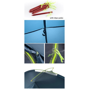 Палатка двухместная Naturehike Tagar NH17T180-J, темная голубая