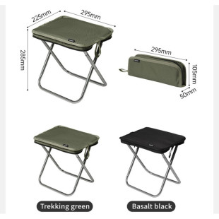 Стул складной Naturehike CNK2550JJ011, алюминий, черный