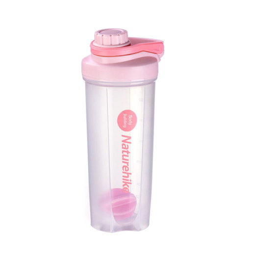 Бутылка-шейкер c шариком Naturehike Fitness 0.7л pink NH19SJ003