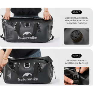 Водонепроницаемая дорожная сумка Naturehike CNK2450XB015, 60 л, черная