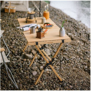 Стол раскладной деревянный Naturehike NH19JJ009, светлое дерево, большой