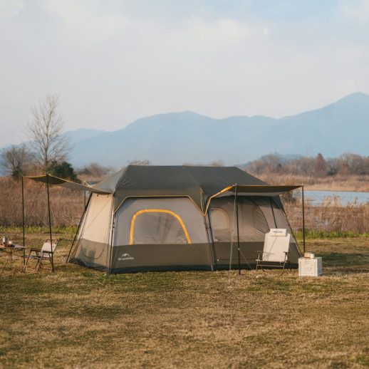 Палатка восьмиместная Naturehike Cape 13.1 CNK2450WS050 с быстрым раскрытием, серо-коричневая