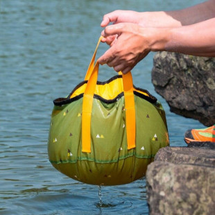 Ведро складное Naturehike New Folding Washbasin L 16л NH18L010-P1 зеленое