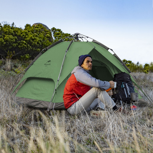 Палатка трехместная автоматическая Naturehike NH21ZP008, темно-зеленая