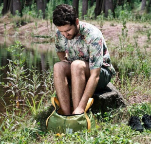 Ведро складное Naturehike New Folding Washbasin S 10л NH18L010-P1 зеленое