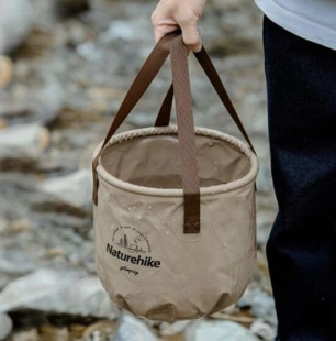 Ведро складное Naturehike Round bucket PVC 10 л NH20SJ040 coffee