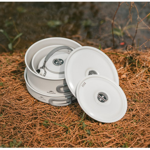 Кастрюля с керамическим антипригарным покрытием Naturehike CNK2450CF013, 1.7 л, алюминий