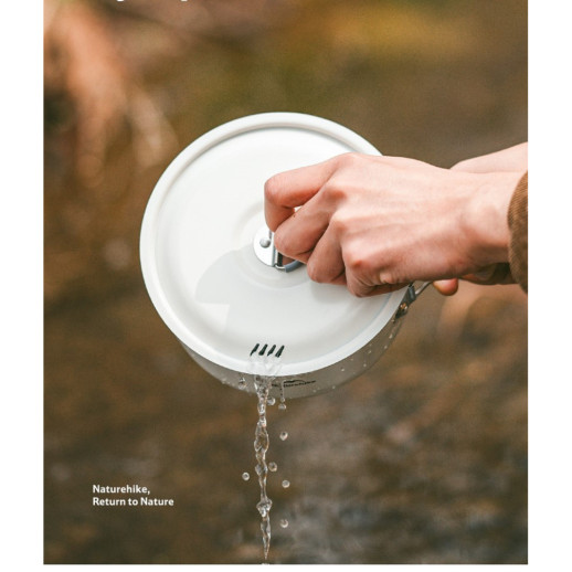 Кастрюля с керамическим антипригарным покрытием Naturehike CNK2450CF013, 1.7 л, алюминий