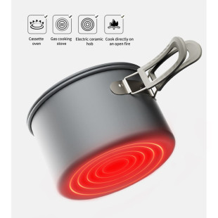 Набор посуды (2 кастрюли, сковорода) Naturehike CNK2450CF010, алюминий