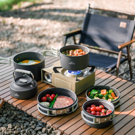 Сковорода со складной ручкой Naturehike CNK2450CF010, 17,5 см, алюминий