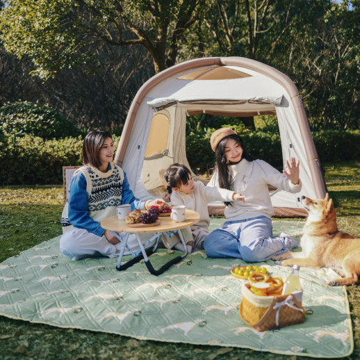 Коврик для пикника Naturehike 145*170 CNK2350WS010, зеленый с собаками