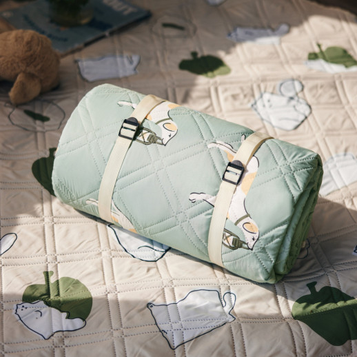 Коврик для пикника Naturehike 145*170 CNK2350WS010, зеленый с собаками