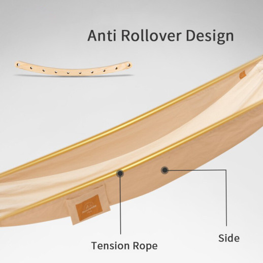 Гамак одноместный без опрокидывания Naturehike NH20DC001, хлопок, коричневый