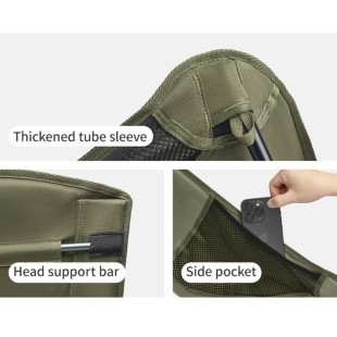 Стул складной ультралегкий Naturehike CNK2550JJ013 Yamami YL01, размер L, алюминий, серый