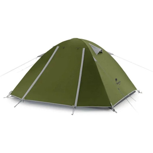 Палатка четырехместная Naturehike P-Series NH18Z044-P, 210T/65D, хаки