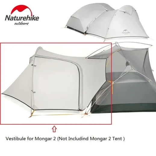 Палатка Naturehike Mongar NH17T007-M, 20D сверхлегкая двухместная с футпринтом, фиолетовый
