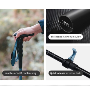 Трекинговая палка Naturehike CNK2550DS012, 61-125 см, синяя