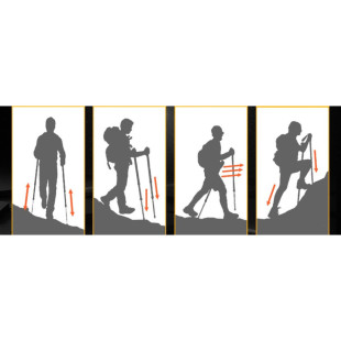 Трекинговая палка Naturehike NH17D017-D, 56-120 см, серая