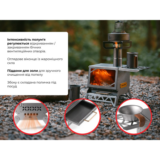 Кемпинговая печь твердотопливная Naturehike CNK2300CW020