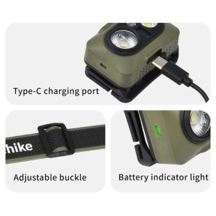 Фонарь налобный Naturehike CNK2450ZM010, зеленый