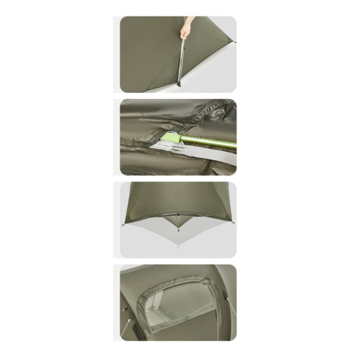 Палатка двухместная Naturehike Opalus, UL, CNK2450WS036, темно-зеленая