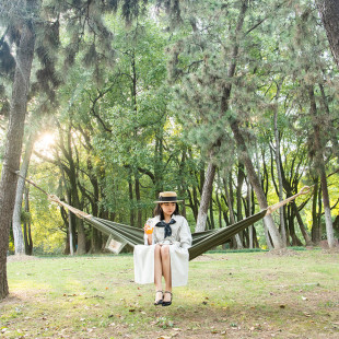 Гамак одноместный без опрокидывания Naturehike CNK2450WS018, хлопок, коричневый